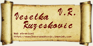 Veselka Ružesković vizit kartica